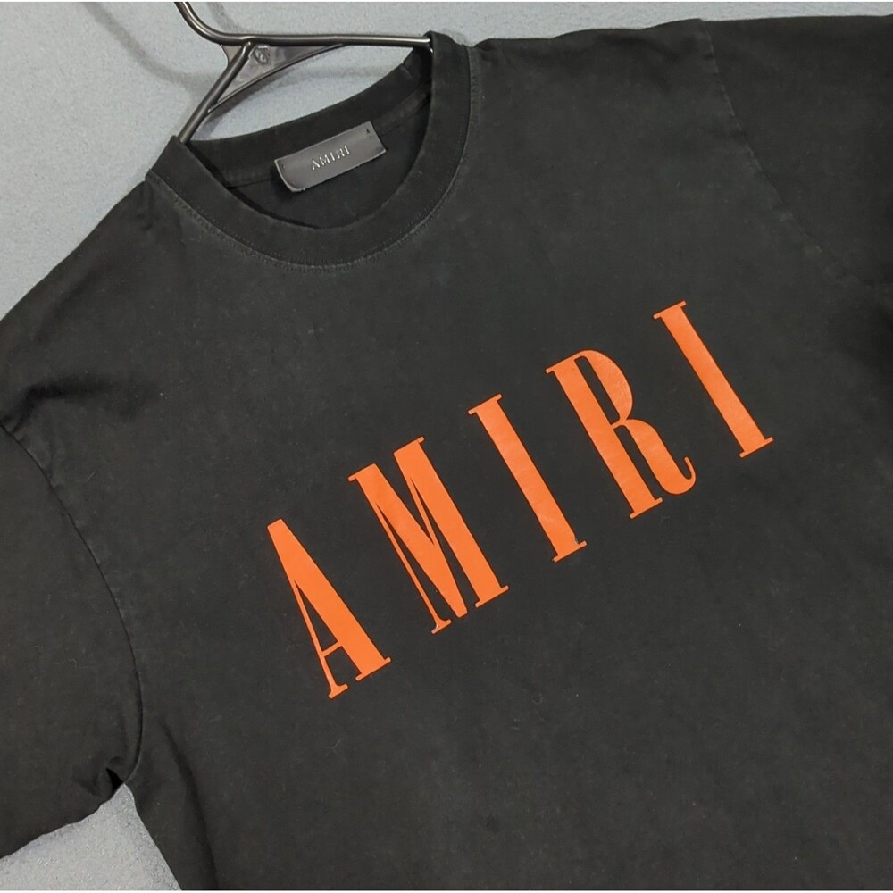 AMIRI Core Logo Tee Men's L Black Orange Short Sleeve T-Shirt